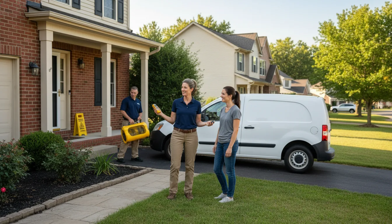 Residential water damage restoration in Amity, PA